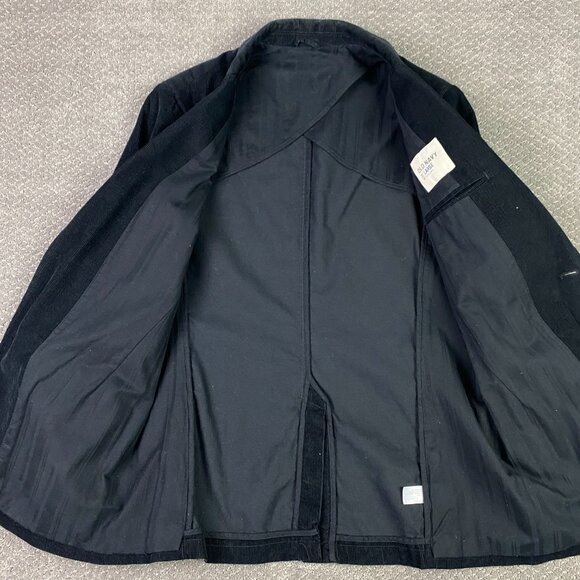 Old Navy Corduroy Blazer Sport Coat Men's Large Black Heavyweight Cotton - Picture 6 of 14
